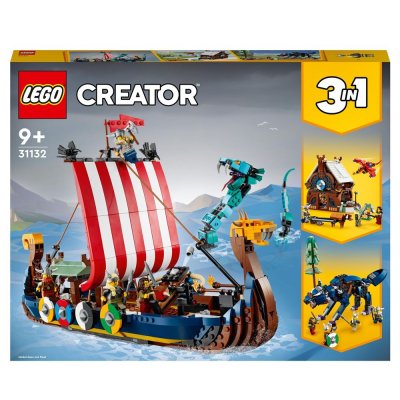Le bateau viking et le serpent de Midgard