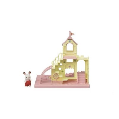 SYLVANIAN FAMILIES Le chateau et bebe lapin chocolat