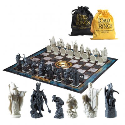 NOBLE COLLECTION Le Seigneur des Anneaux Battle for Middle-Earth Chess Set 