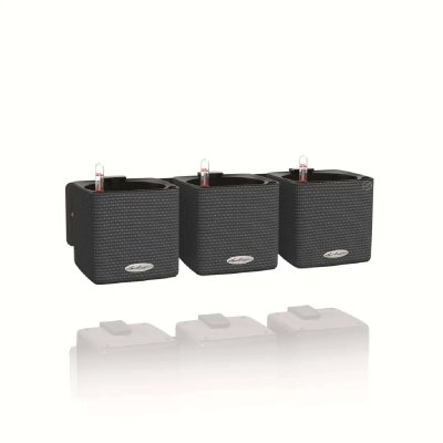 LECHUZA  3 pcs jardini&egrave;res green wall home kit ardoise 425620