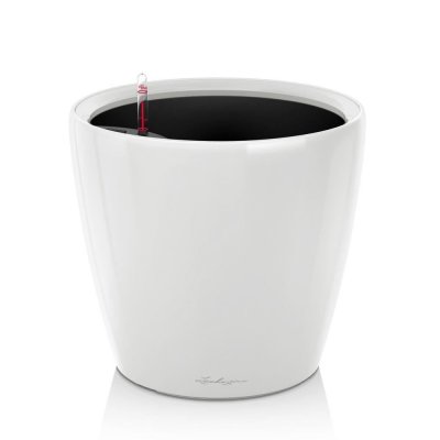LECHUZA  Jardini&egrave;re Classico 28 LS ALL-IN-ONE Blanc brillant 16040