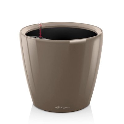 LECHUZA  Jardini&egrave;re Classico 28 LS ALL-IN-ONE Taupe brillant 16045