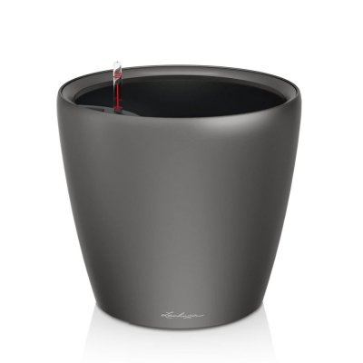 LECHUZA  Jardini&egrave;re Classico 43 Ls All-In-One Charbon M&eacute;tallique 16083