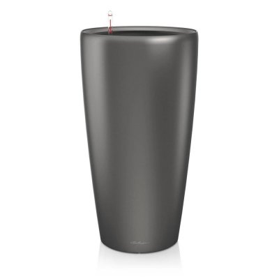 LECHUZA  jardini&egrave;re rondo 32 all-in-one charbon m&eacute;tallique 15783 421464