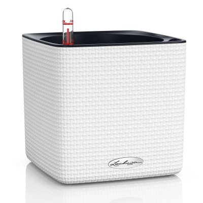 LECHUZA  - Pot Cube Color 16 Kit Complet Blanc - 16 cm - Blanc