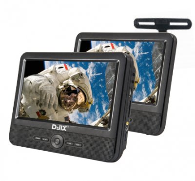 D JIX Lecteur DVD portable DJIX PVS906-50SM 9"" - Double &eacute;cran - Autonomie 2h - Noir