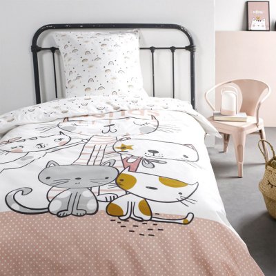 TODAY LEFEBVRE-TEXTILE Parure de lit chats 140 x 200 cm