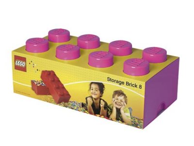 ROOM COPENHAGEN LEGO 40041739 Brique de Rangement empilable 8, Plastique, Violet Vif