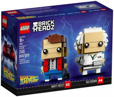 Lego 41611 brickheadz back to the future - marty mcfly et doc brown