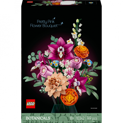 LEGO Botanicals Pretty Pink Flower Bouquet Decor Set 10342