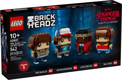 LEGO BrickHeadz - Figurines de Mike, Dustin, Lucas et Will (Stranger Things - Saison 1) - 40801