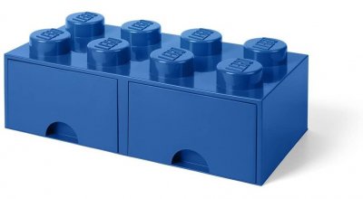 LEGO  Brique de Rangement 8 Tenons - Bleu