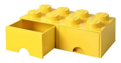LEGO  Brique de Rangement 8 Tenons - Jaune