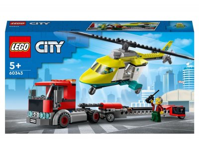 LEGO City 60343 Le transport de l&rsquo;h&eacute;licopt&egrave;re de secours 