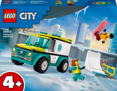 LEGO&reg; City 60403 L'ambulance de secours et le snowboardeur