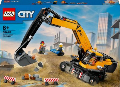 LEGO&reg; City 60420 La pelleteuse de chantier jaune 