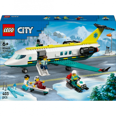 LEGO City Emergency Air Ambulance Airplane Toy Playset 60465