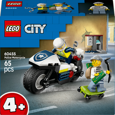 LEGO City Police Motorcycle Chase Toy, Motorbike Set 60455