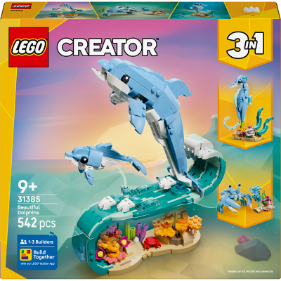 LEGO Creator 3-en-1 31385 Animaux marins : les beaux dauphins - Neuf