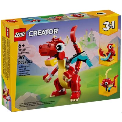 Lego Creator 3-en-1 - Le dragon rouge, Jouets de construction