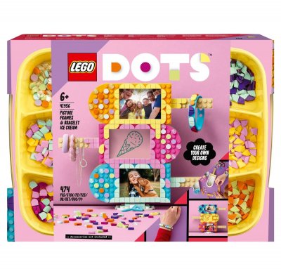 LEGO DOTS 41956 Cadres photo et bracelet Cr&egrave;me glac&eacute;e 