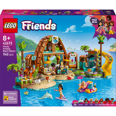 LEGO&reg; Friends Family Holiday Beach Resort Building Set 42673