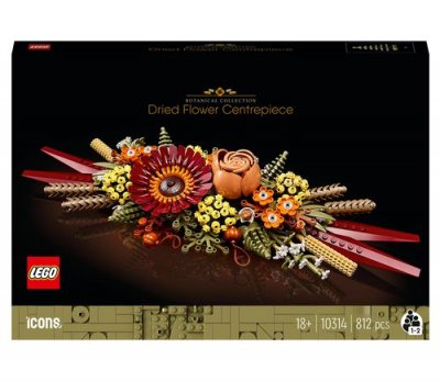 LEGO Icons 10314 Le Centre de Table Fleurs S&eacute;ch&eacute;es 