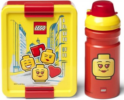 LEGO lunch set Iconic junior 17 x 13,5 cm pp rouge/jaune 2-pi&egrave;ces