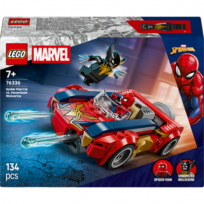 LEGO Marvel 76336 Spider-Man et sa voiture contre Wolverine v&eacute;nomis&eacute;