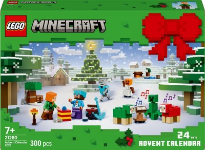 LEGO&reg; Minecraft&reg; Advent Calendar 2025, Christmas Gamer Gifts for Kids 21280