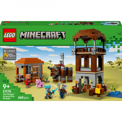 LEGO&reg; Minecraft&reg; The Pillager Outpost and Ravager Gamer Building Toy Gift 21278