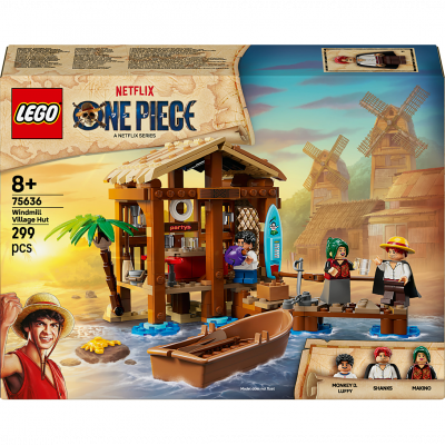 LEGO&reg; ONE PIECE Windmill Village Hut Building Kit 75636