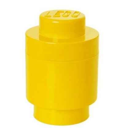 LEGO  pierre de stockage ronde 1 nop 12,3 x 18 cm polypropyl&egrave;ne jaune
