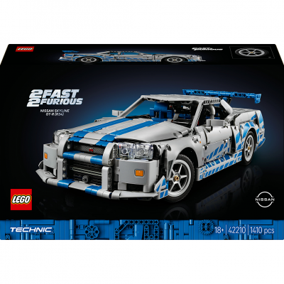 LEGO&reg; Technic 2 Fast 2 Furious Nissan Skyline GT-R (R34) Car Model Kit 42110