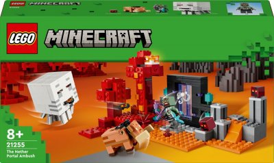 Lego The Ambush On The Nether Portal Construction Game Multicolore
