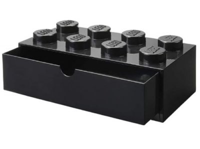LEGO tiroir de bureau 8 plots 31,6 x 15,8 cm polypropyl&egrave;ne noir