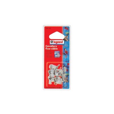 LEGRAND  - Cavaliers souples Multifix Fixe-C&acirc;bles X 20 - C&acirc;ble &Oslash;10-14 - Gris