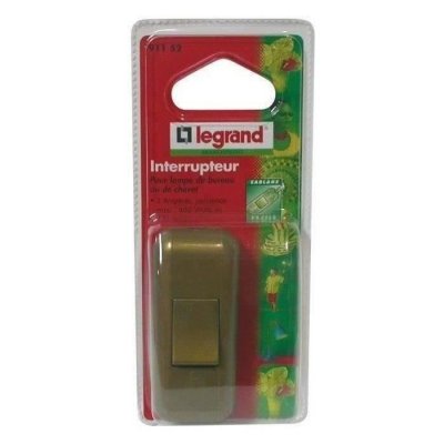 LEGRAND  - Interrupreur &agrave; bascule touche de couleur - Vieil or
