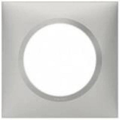 LEGRAND  - Plaque carr&eacute;e dooxie 1 poste finition effet aluminium mat
