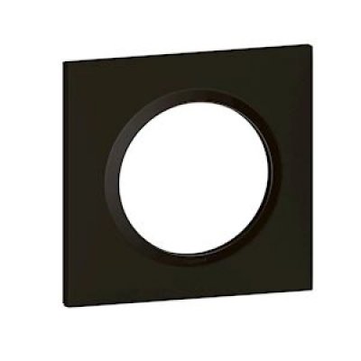 LEGRAND  - Plaque carr&eacute;e dooxie 1 poste finition noir velours