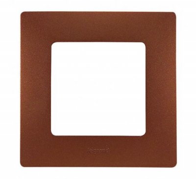 LEGRAND  Plaque iris&eacute;e 1 poste - Nilo&eacute; - marron - finition Cacao