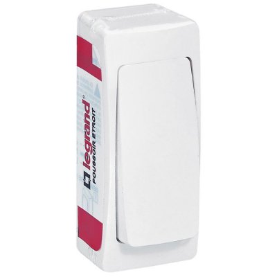 LEGRAND  - Poussoir version &eacute;troite Appareillage Saillie - Blanc