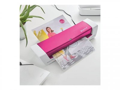 LEITZ  iLAM Home Office Plastifieuse WOW A4 Rose M&eacute;tallis&eacute;