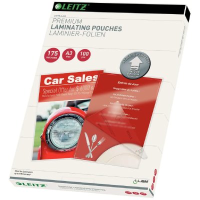 LEITZ  pochettes de plastification ilam 175 microns a3 100 pcs
