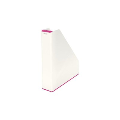 LEITZ  Porte-Revues, A4, Blanc/Rose M&eacute;tallis&eacute;, WOW Dual, 53621023