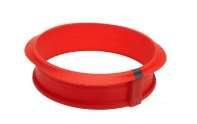 LEKUE L&eacute;ku&eacute; Moule Rond D&eacute;montable 23 cm Assiette en C&eacute;ramique Rouge Duo