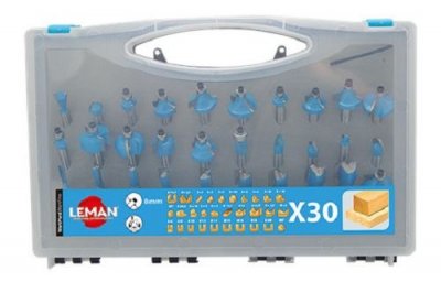 LEMAN  Coffret 30 m&egrave;ches de d&eacute;fonceuse assorties queue 8mm - 42870030