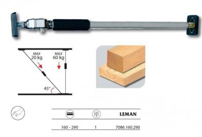 LEMAN  - Presse extensible 160 &agrave; 290 cm - 7086.160.290