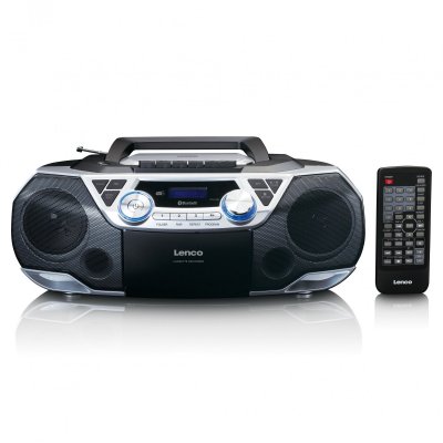 LENCO  Radio portable DAB+/FM avec Bluetooth&reg;, lecteur CD, cassettes et USB SCD-720SI Noir-Argent