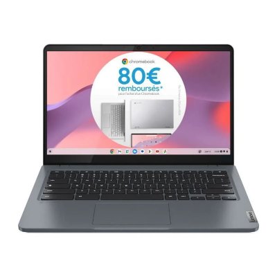 LENOVO  IdeaPad Slim 3 Chrome 14IAN8 83BN - 14" Core i3 I3-N305 8 Go RAM 128 Go SSD Gris AZERTY